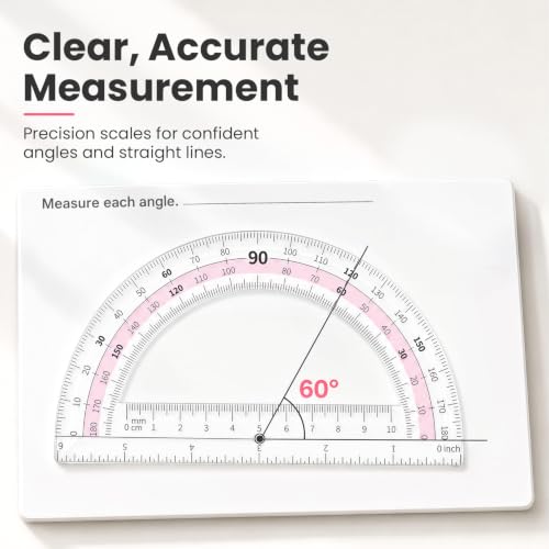 Sooez Metal Lockable Compass and Protractor Set, Compass Drawing Tool - color: Blue