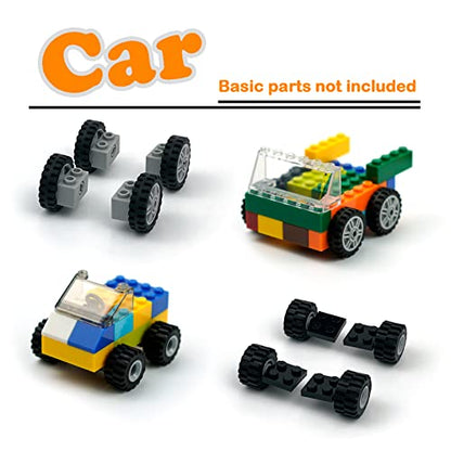 Wheels and Axles Sets Tires Car Parts and Pieces Building Accessories Toy - color: 102pcs