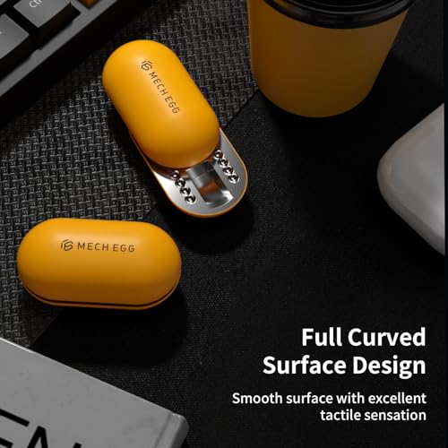Mech Egg Fidget Slider Metal Fidget Egg Toys (Yellow) - color: Yellow