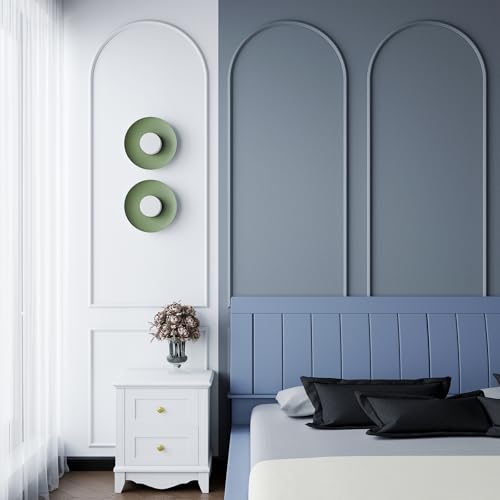 Colingmill 3 Set 24 x 64 Inch Arch Wall Molding Kit Peel Stick Arch Premade Accent Wainscoting Panel Wall Panel Decor Pre Cut Trim Kit for Home Walls Molding DIY Living Room Decor(Classic Style) - size: 24 x 64 Inch, style: Classic Style