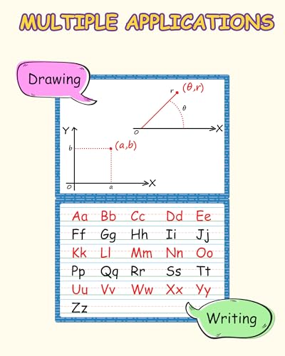 Gotoofun Giant Magnetic Draw & Write Paper, Dry Erase Handwriting Chart, Lined Paper for White Board Accessories, Classroom Teacher Must Haves, Elementary, Essential Homeschool Teaching Supplies - color: Draw & Write