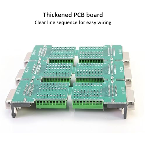 2Pcs DB26 Female Solderless Connector 3Row 26Pin Serial Terminal Adapter - style: Female
