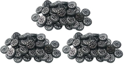 EUDAX 100pcs Plastic Roll 2mm Dia Shaft Car Truck Model Toys Wheel (30mmx9mm) (Pack of 3) - size: Small (Pack of 3)