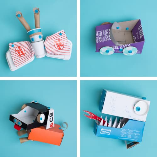 Makedo Starter | Cardboard Construction Starter Pack, 36 Pieces, Age 4+