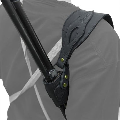 WAYNE'S DOG No Drill Leather Rifle Sling with Slip-on Recoil Pad and Barrel Mount fit for Lever Action Rifles, Shotguns - color: Black, size: Full Leather