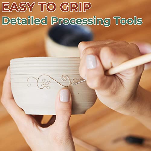 Jetmore 12 Pack Clay Tools Kit, Pottery Tools & Sculpting Tools, Polymer Modeling Clay Cutters Sculpture Set for Carving, Ceramics, Molding, DIY - color: 12 Pack