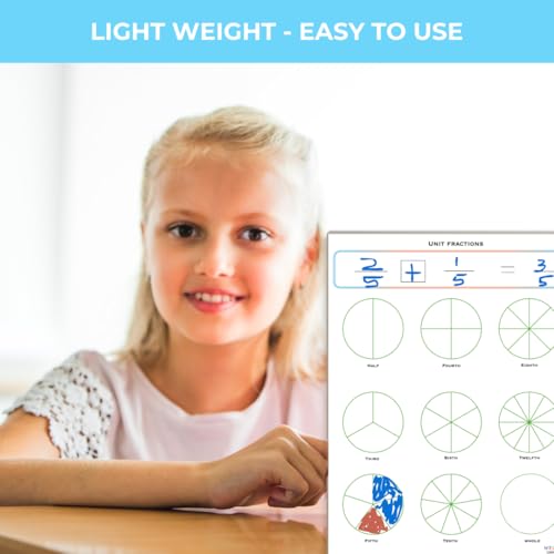 Fractions Manipulatives (Dry Erase Math Manipulatives Whiteboard) Unit Fractions for Grade 3 Math for Students in Classroom and Homeschooling (Unit Fractions) - style: Unit Fractions