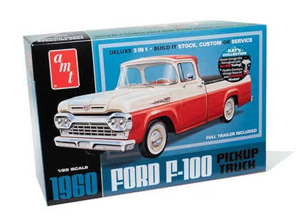 AMT - 1960 Ford F-100 Pickup w/Trailer New Tooling (AMT1407)