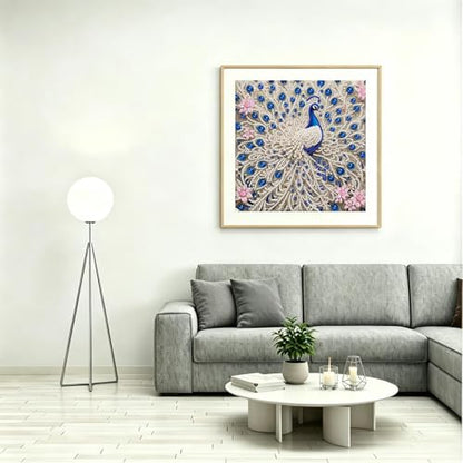 Peacock Pearl Diamond Art Kits for Adults,Diamond Painting Kits 11.8X11.8In - color: DE6606