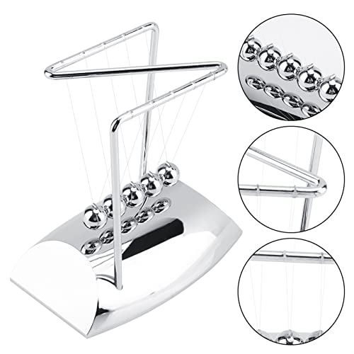 Hyuduo Newton's Cradle Balance Ball Set 5-Piece Desktop Physics Toy for Science Learning Stress Relief & Desk Decoration