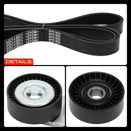 A-Premium Engine Serpentine Belt Drive Kit with Tensioner & Idler Pulley