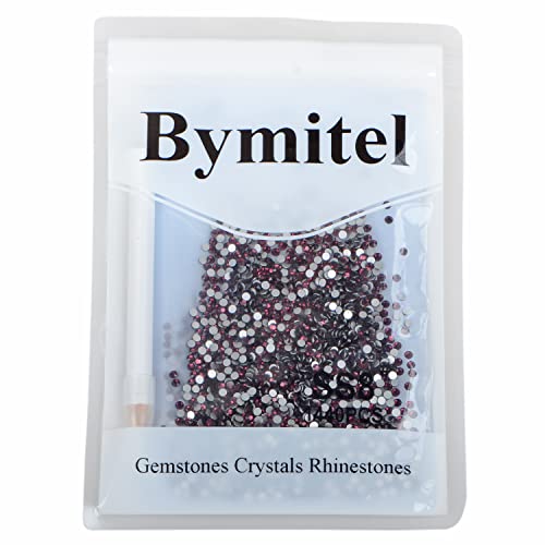 2880PCS Art Nail Rhinestones Non Hotfix Glue Fix Round Crystals Glass Flatback for DIY Jewelry Making with one Picking Pen (ss8 2880pcs, Amethyst) - color: Amethyst, size: ss8 2880pcs