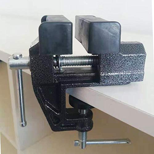 2.4" Mini Table Clamp, Small Bench Vice, New upgraded cast iron manufacturing Jewelers Hobby Clamps Craft Repair Tool Portable Work Bench Vise Black - size: mini 2.4" black