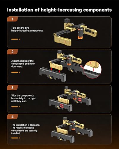 Artilume T1-P Foldable Laser Engraver 7000mW Laser Engraving Machine - color: Gold-7W with Riser Kit