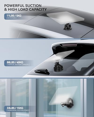 Starlink Mini Suction Cup Mount with Starlink Mini Satellite - 3.5X Stronger Grip, 90mm Vacuum Chamber, Anti-Shake for Car/RV/Window Roof - style: Suction Cup Bracket