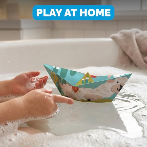 WOYS Floating Origami Boats | Tropical Set | Waterproof Premium Reusable Paper | Screen-Free DIY Arts & Crafts Activity & Gift | 5 Sheets | Bath, Pool & Indoor Play - color: TROPICAL