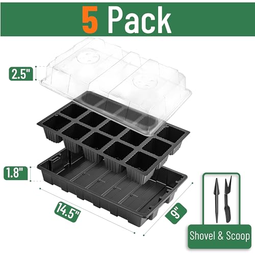 Mr. Pen 5-Set Seed Starter Tray Kits - size: 15-Cells 5-Pack