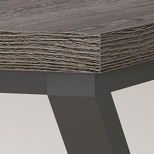 LVB Modern Long Computer Desk, Industrial Large Wood Office Desk 70 Inch - color: Dark Gray Oak, size: 70 Inch