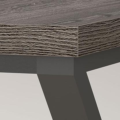 LVB Modern Long Computer Desk, Industrial Large Wood Office Desk 70 Inch - color: Dark Gray Oak, size: 70 Inch