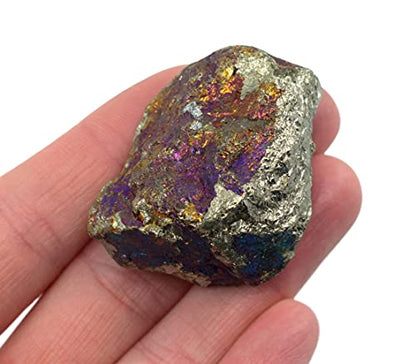 EISCO 6PK Raw Chalcopyrite, Mineral Specimens - Approx. 1" Geologist Selected & Hand Processed Great for Science Classrooms Class Pack- Eisco Labs