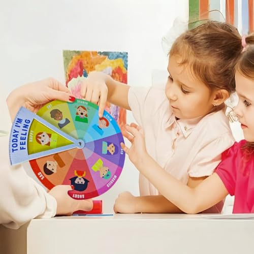 Kids Emotion Wheel, Feelings Wheel, Feelings Kid Charts, Expression Emotions Chart, Emotional Toys for Toddlers and preschoolers - style: Feelings