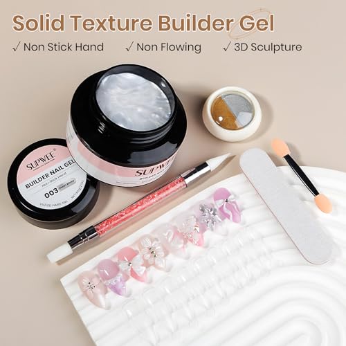 3D Sculpting Gel for Nail Art, 60g Large Capacity Pearl White - color: Pearl White