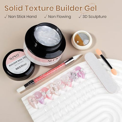 3D Sculpting Gel for Nail Art, 60g Large Capacity Pearl White - color: Pearl White