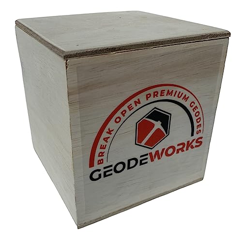Premium Break Open Your Own Geodes Kit - Wood Gift Box Large 5 ct.
