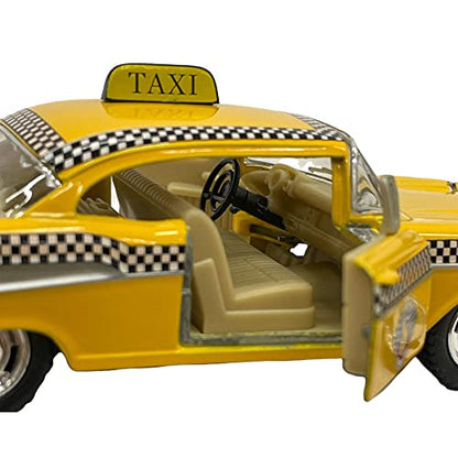 KiNSMART 1957 Chevy Bel Air Coupe 1:40 Scale 5" Die Cast Metal Classic Toy Car (Taxi) - color: Taxi
