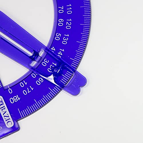 BAZIC PRODUCTS Scale-Arm Compass with #2 Pencil & 6 in Protractor, 4-Set - size: 1 Count (Pack of 4)