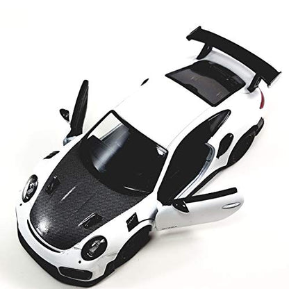 KiNSMART - 2010 Porsche 911 GT2 RS 1:36 Scale 5" Die Cast Metal Model Toy Sports Car Toy (White) - color: White