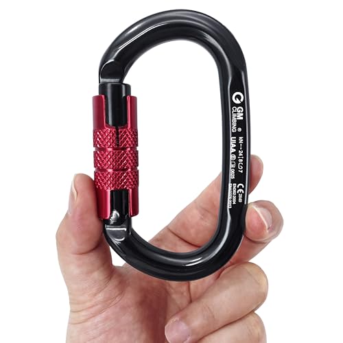 GM CLIMBING Micro Prusik Minding Pulley 25kN CE UIAA Certified 12mm Single Pulley Mobile Side Plates for Arborist Rigging Climbing Rescue - color: Pulley Kit | Black Pulley, Twist Lock