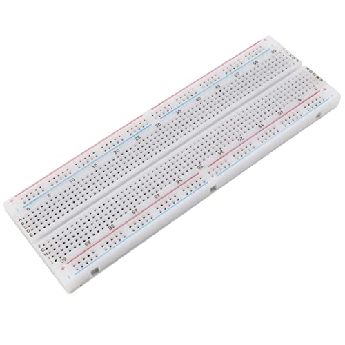 1Pcs 830 Tie Points + 1 Pcs 400 Tie Points Solderless Breadboard + 1 Mini Breadboard 170 Points + 65 Pcs Flexible Breadboard Jumper Wires for Arduino and Proto Shield Electrical Connections Block