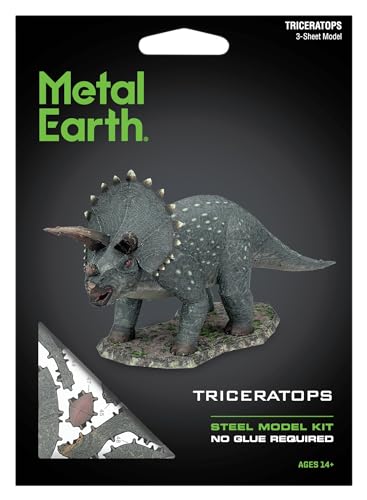 Metal Earth Triceratops Color 3D Metal Model Kit Fascinations