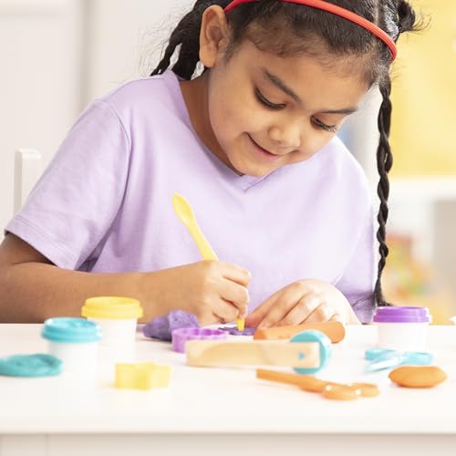 Melissa & Doug Created by Me! Cut, Sculpt, and Roll Modeling Dough Kit with 8 Tools and 4 Colors of Modeling Dough