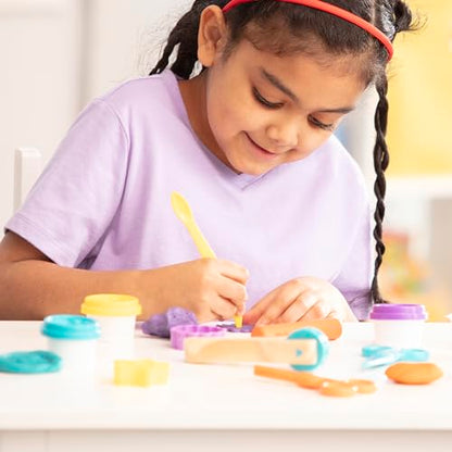 Melissa & Doug Created by Me! Cut, Sculpt, and Roll Modeling Dough Kit with 8 Tools and 4 Colors of Modeling Dough