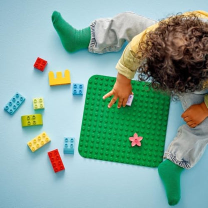 LEGO DUPLO Green Building Plate - Learning and Educational Building Toy for Toddlers, Preschool, Boys and Girls, Ages 1.5+ - Gift Ideas for Birthdays - 10460
