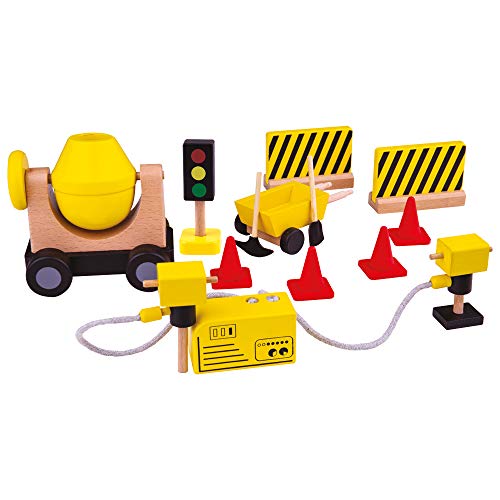 Tidlo Wooden Construction Playset - Building Site Set