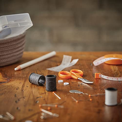 Fiskars 62-Piece Sewing Kit with Scissors, Clear - size: Compact, style: Sewing accessories 62 piece