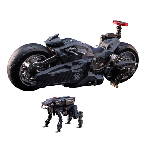 Pipigirl Moshow Assembly Free Mech Action Figure, Chang'an Guard Motorcycles Robot Dogs, 10.2 inch Length Collectible Mecha Kits - color: Jimo3