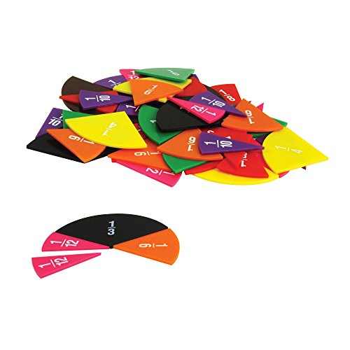 EAI Education Fraction Circles: Numbered - Set of 51 (Pack of 4) - size: Approximately 3.5 inches in diameter (Pack of 4)