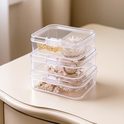 Mini Clear Plastic Storage Containers, 2.56x1.77x0.79 inch - size: 2.56 x 1.77 x 0.79 inch