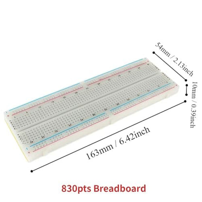140pcs Solderless Flexible Breadboard 830Tie + 140pcs Connecting Line Cables - color: 1pcs830TieBreadboard-LineCable140pcs