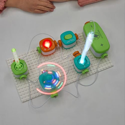 Miniland Set of 32 Electrical Experiments, Kids Games, STEM Game for Learning About Electricity in a Fun and Safe Way, Boys and Girls Ages 6 and Up, Building Toys | Circuit Genius - style: Circuit Genious