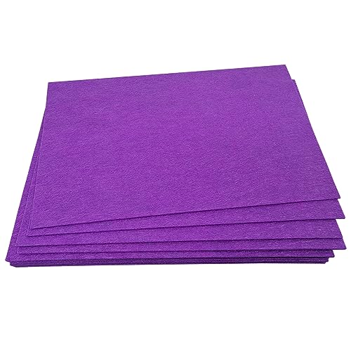 Jtnohx Stiff Felt Sheets 2mm Thick Felt Fabric for Crafts Purple 12pcs - color: Purple