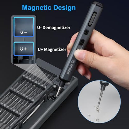 STREBITO Mini Electric Screwdriver, 70 in 1 Small Electric Screwdriver Set - style: Upgraded