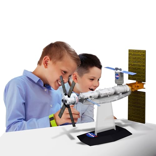 MUKIKIM NASA Future Explorers - Gateway Space Station Interactive Model. Build & Learn STEM Education & Interactive Space Exploration for Kids. with Projector, Orion Capsule & Rotating Solar Panel!