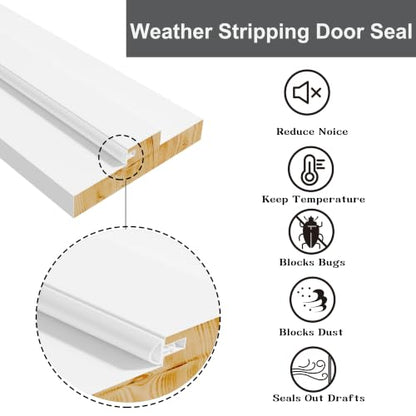 Pine Wood French Door Jamb Frame Kits, Primed, Pre-Installed Hinges, Door Seal Strips, Pre-Drilled Top Latch & Levers, Adjustable (Fits a Maximum Width of 72") - color: Silver Hardware Door Jamb