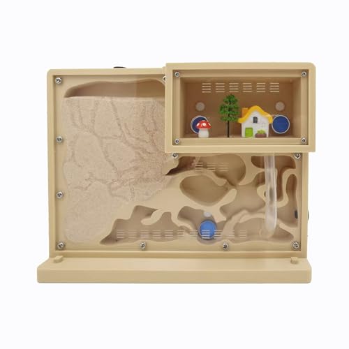 Sand Ant Farm Castle for Kids,Live Ant Habitat Kit with Nutrient Sand - Interactive Ant Colony Observation Terrarium STEM Educational Science Kit for Adults, Students (Yellow)