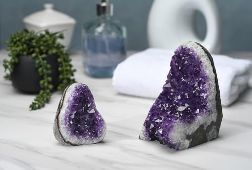 Premium Natural Amethyst Crystals Geode 7 to 8 lbs Healing Crystal Stones - size: 7 pound - 8 pound